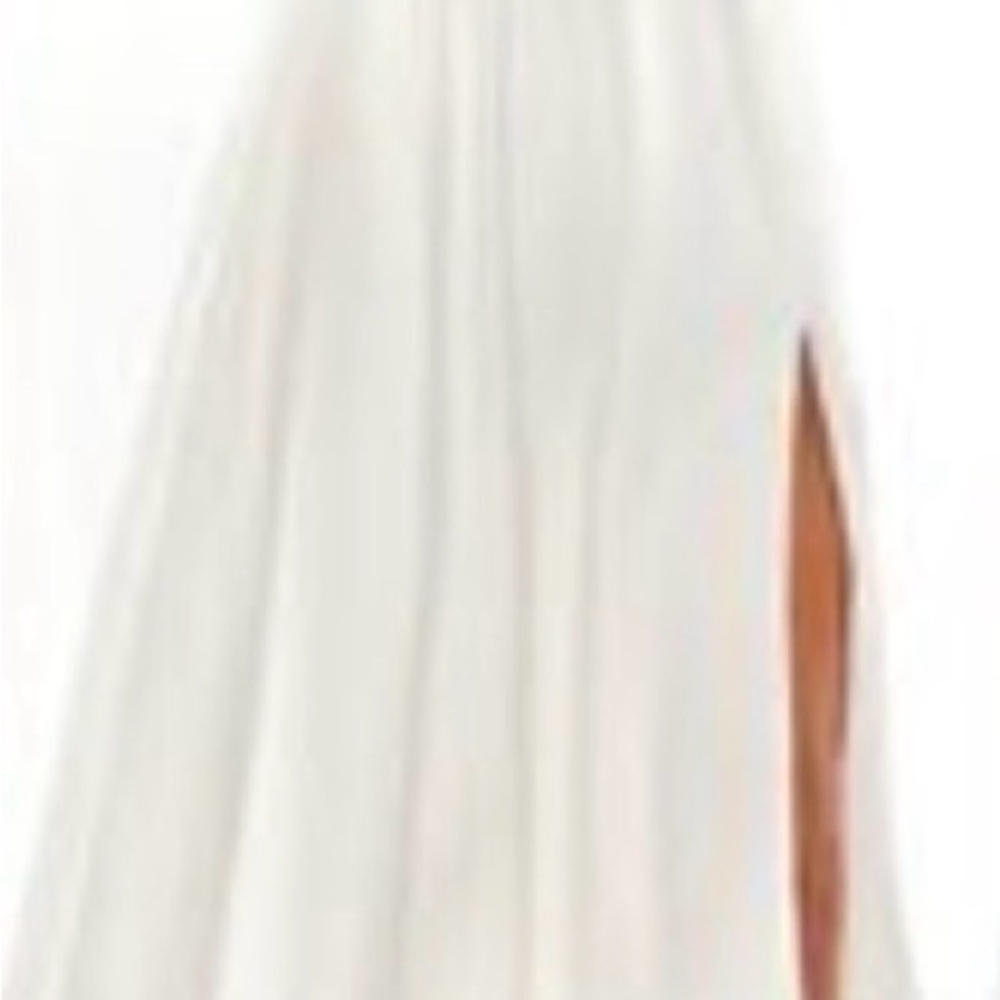 NWT Mac Duggal White Midi Dress with Floral Gems - Picture 6 of 7